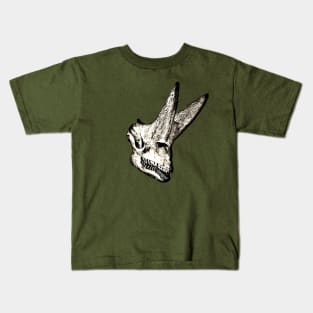 Dinosaur Skull Mono Kids T-Shirt